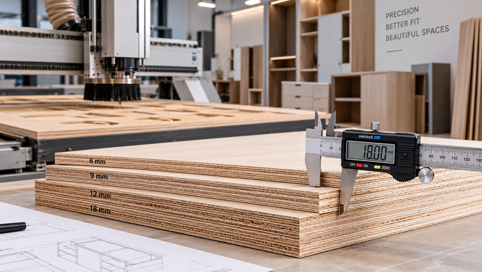 Calibrated Plywood Thickness Tolerance for CNC and Modular Furniture